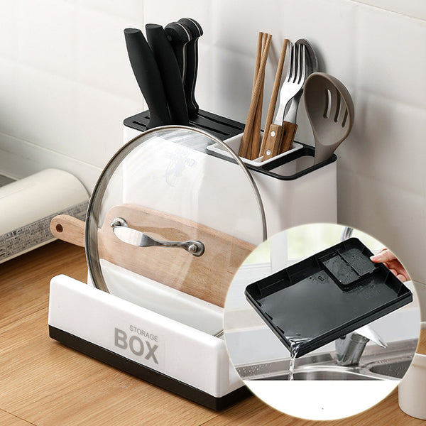 Tableware Storage Holders – Kitchen Knife Plastic Storage Racks for Cabinet, Kitchen Convenience Gadgets