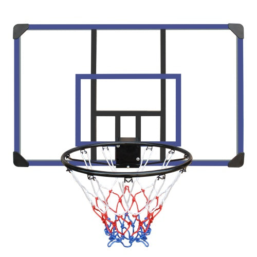 Wall-Mounted Basketball Hoop – 45 x 29 Inches Shatterproof Back, Folding Design, All-Weather Mesh for Indoor and Outdoor Use