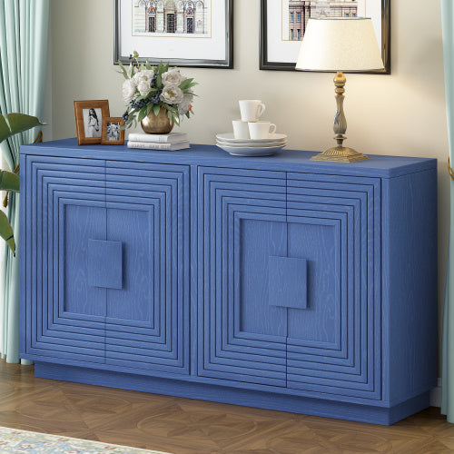 Blue Solid Wood Cabinet