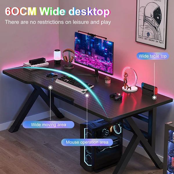 Rectangle Shaped Desk – Corner Gaming Desk, Computer Desk with Large Desktop for Studying, Working, and Gaming