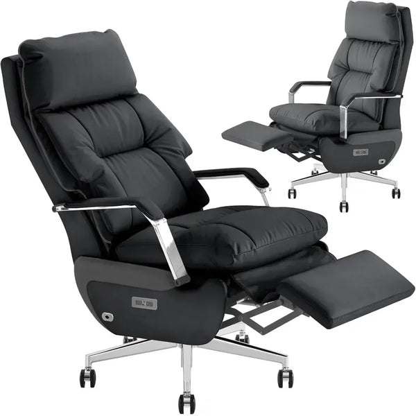 Dual-Motor Office Chair with Footrest-Electric Reclining-Office Chair-High Back-Swivel