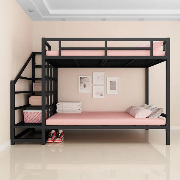 Metal double bunk bed