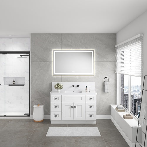 40x24 Inch Bathroom Vanity Mirror – Wall Mounted, Dimmable, Backlit, Shatterproof, Anti-Fog